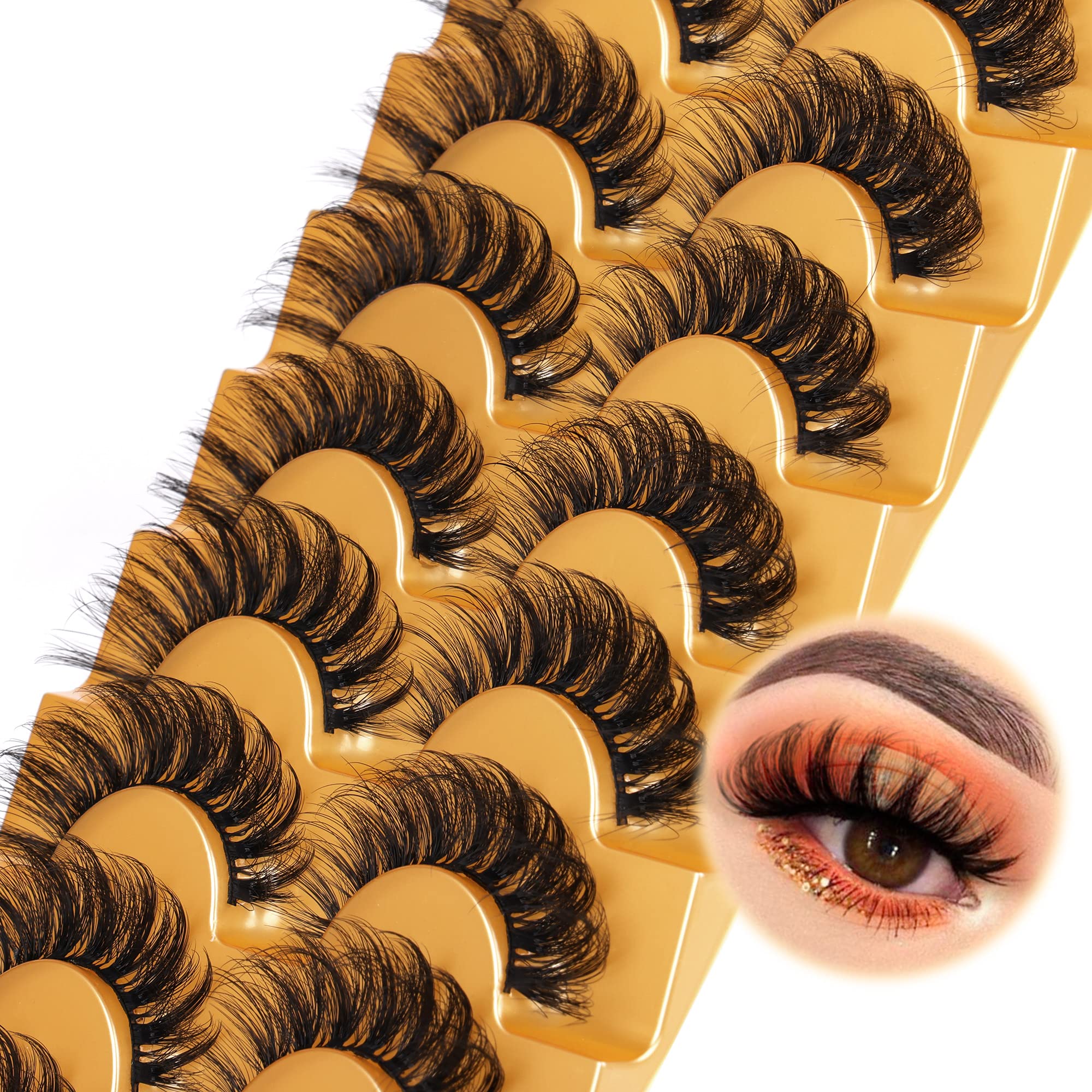 Focipeysa fluffy mink lashes 8D for voluminous, natural-looking eyes you can wear daily