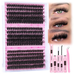 Focipeysa full-volume lash kit with 70D-90D clusters for all-day comfortable wear