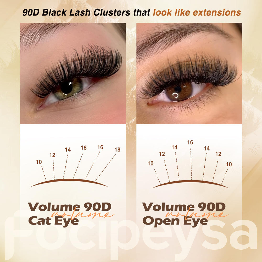 Focipeysa mink-like fiber clusters delivering natural look