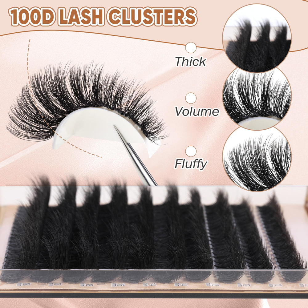 Focipeysa mink-like fibers for natural-looking, hypoallergenic eyelash clusters.