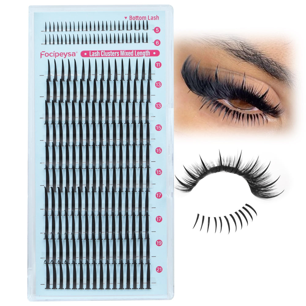Focipeysa mixed-length clusters create dimensional natural-to-dramatic looks.