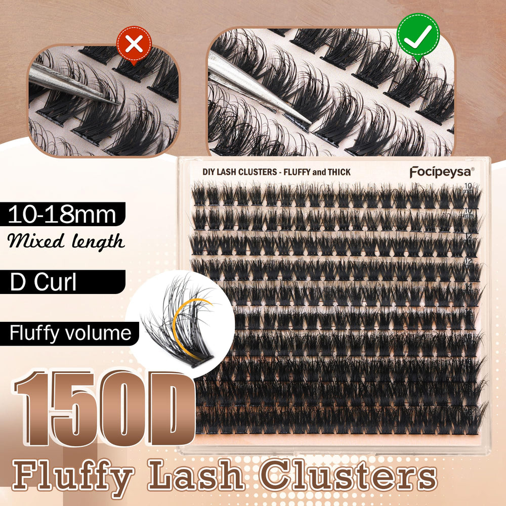 Focipeysa varied lash lengths 10-18mm to create different styles