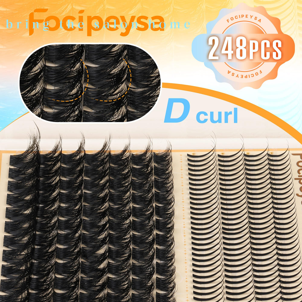 Focipeysa fox-eye mid-layer creates depth with longer center lashes.