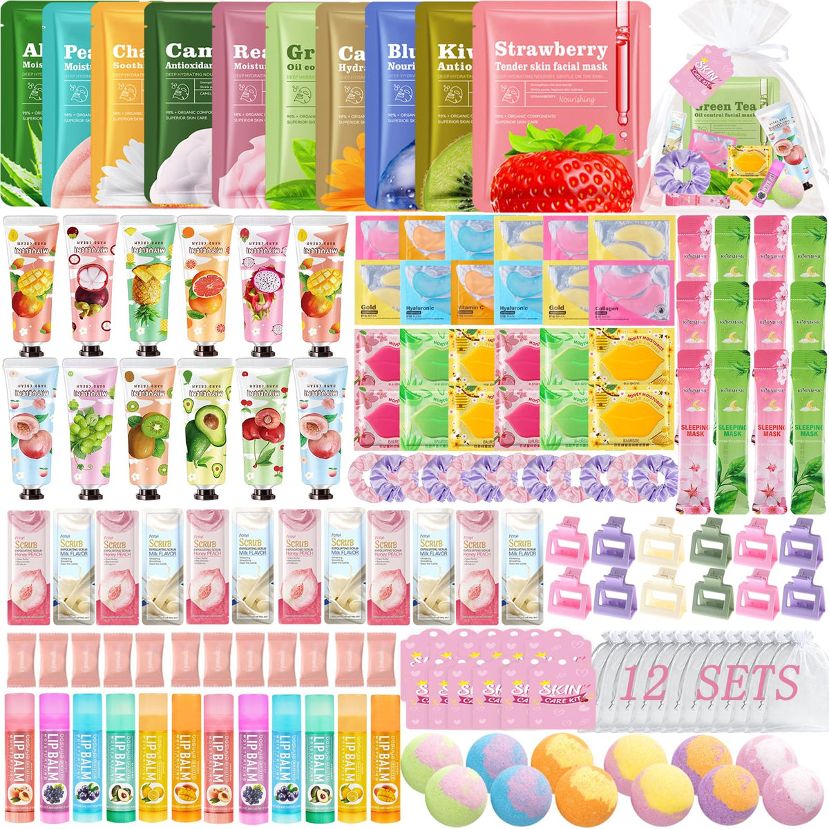 FOCone 156PCS spa party face masks hydrate skin during bridal showers.