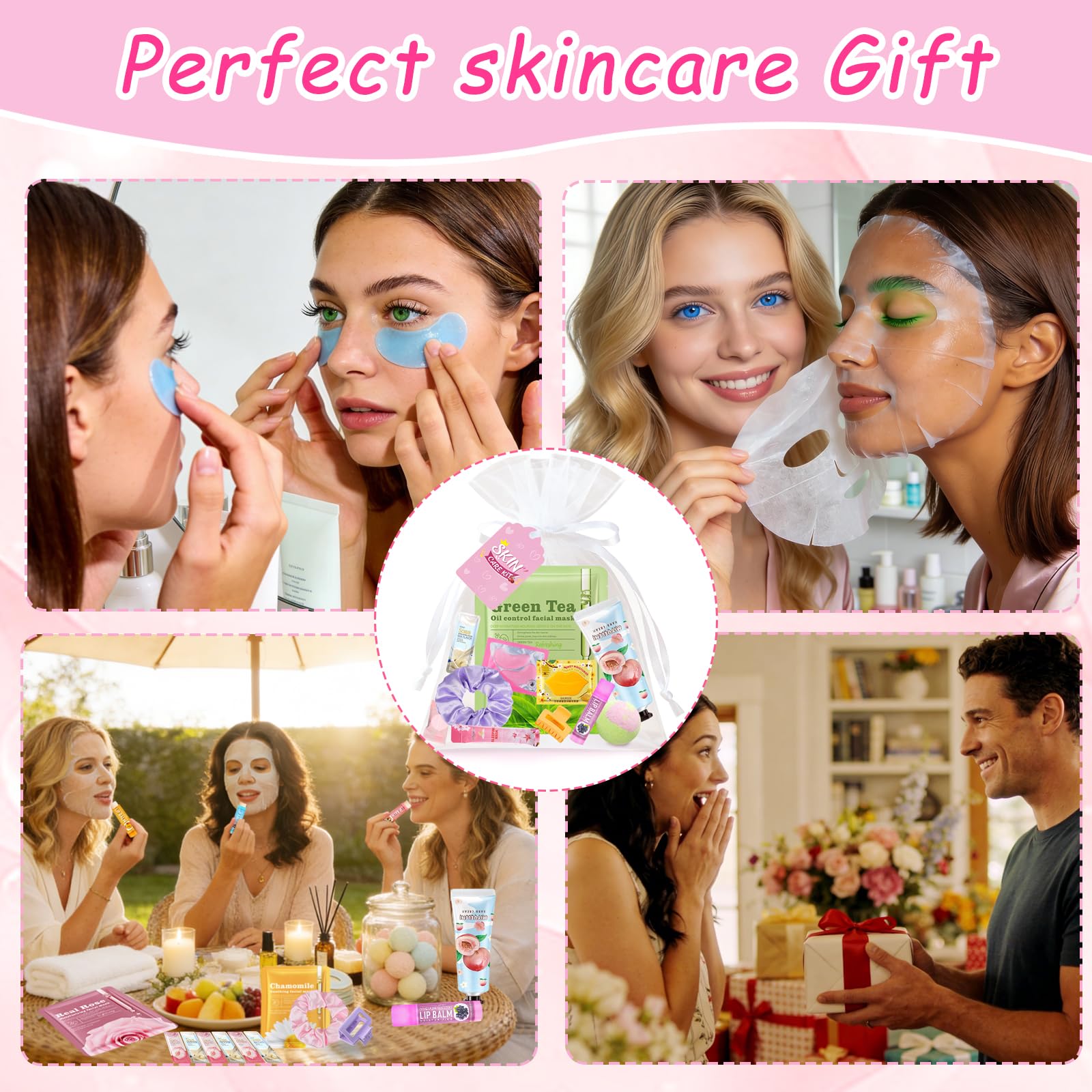 FOCone 156PCS spa party under-eye patches brighten and refresh fatigued eyes.