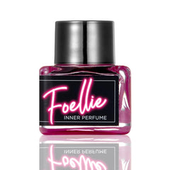 Foellie Eau de Noir underwear perfume bottle front view for a discreet scent boost.