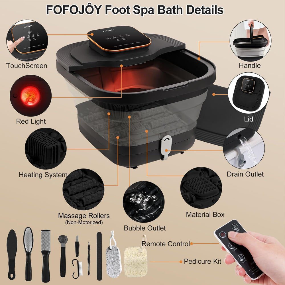 FOFOJOY foot spa with PTC heating delivers fast warm water.