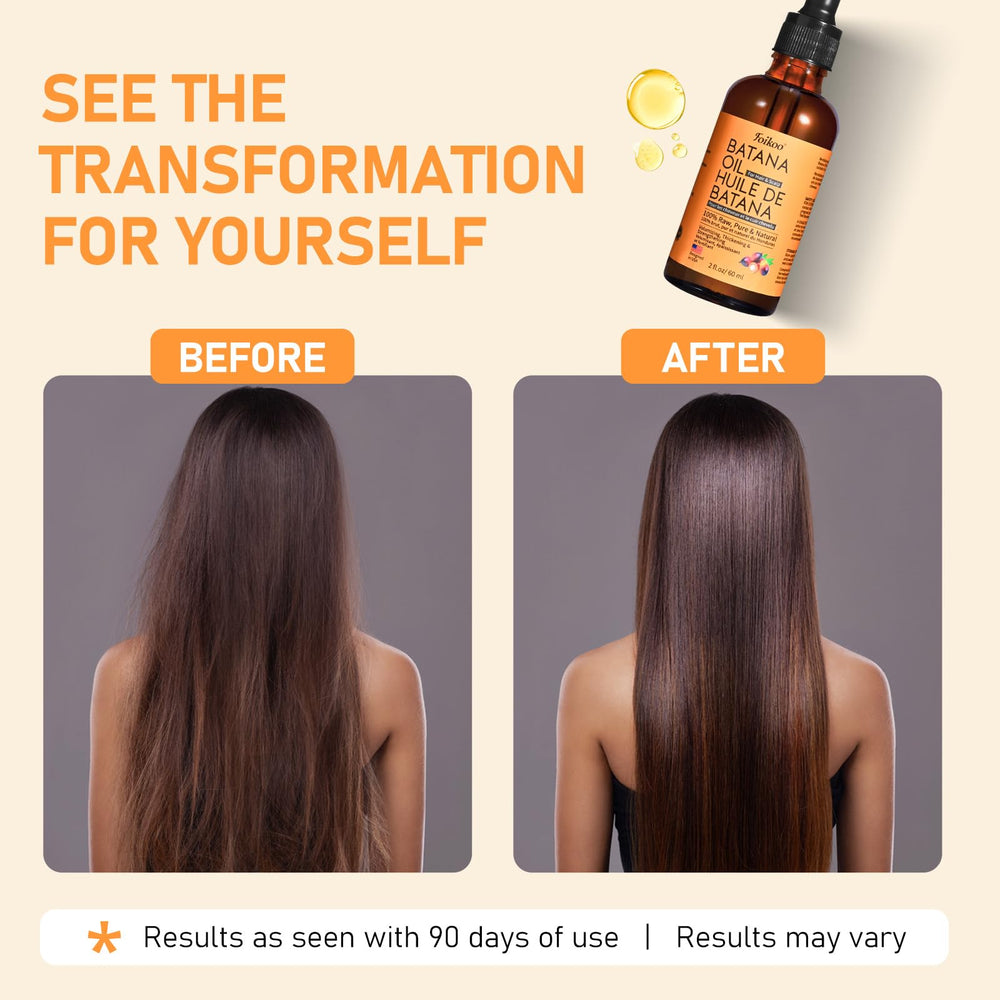 FOIKOO Batana Oil bottle pour demonstrates easy daily application for dry or damaged hair