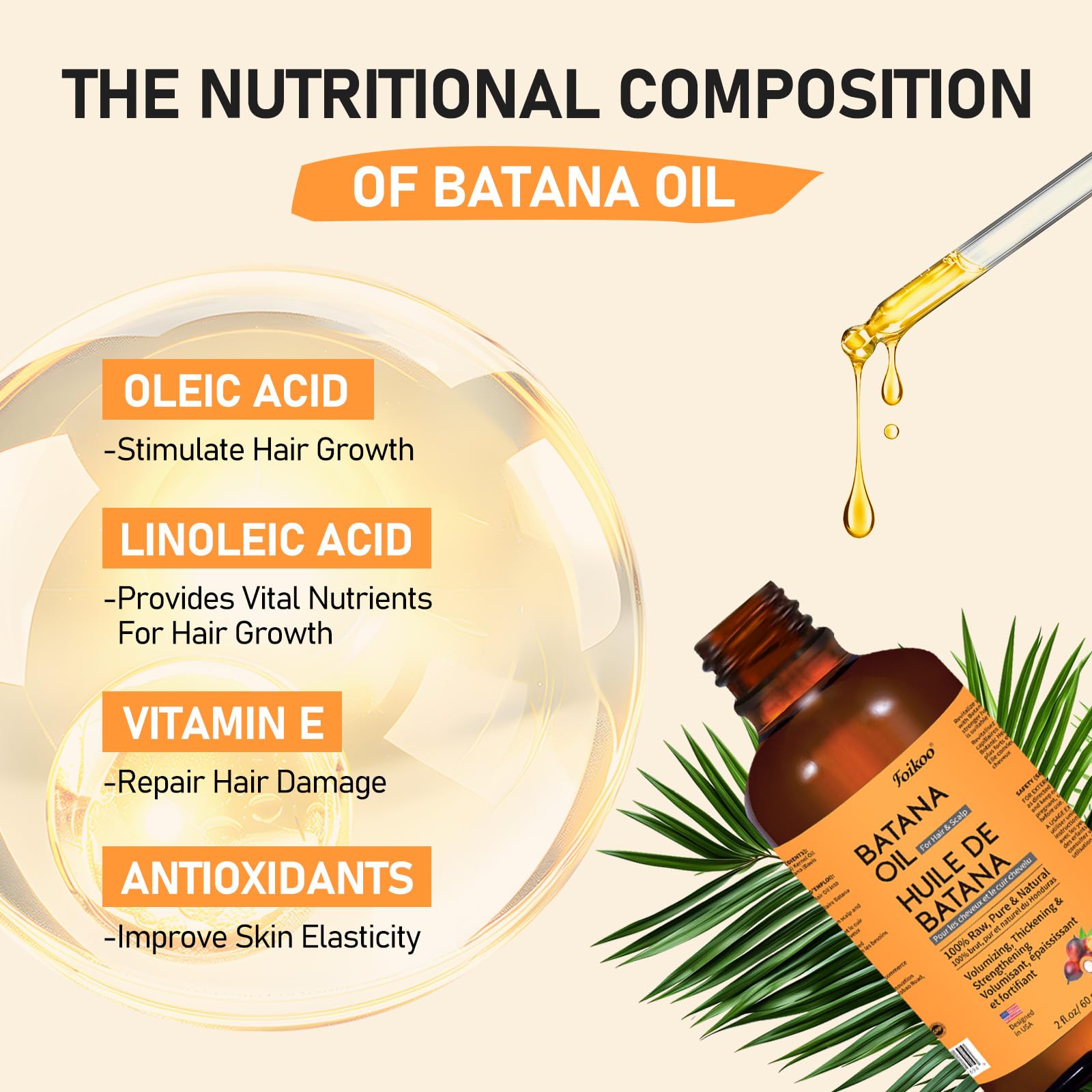 FOIKOO Batana Oil on hair shafts promotes softness and shine