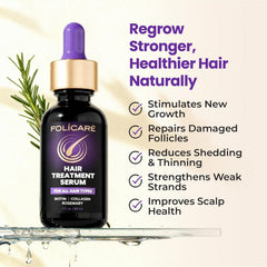 FOLICARE ingredients image highlights biotin and rosemary blend.