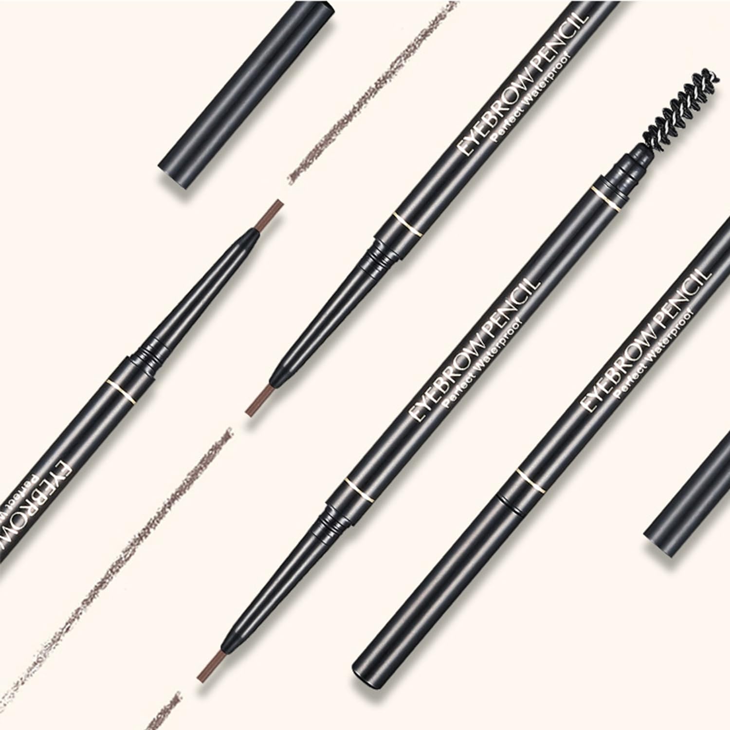 Folki Cosmetic compact dual-ended brow pencil for on-the-go touch-ups