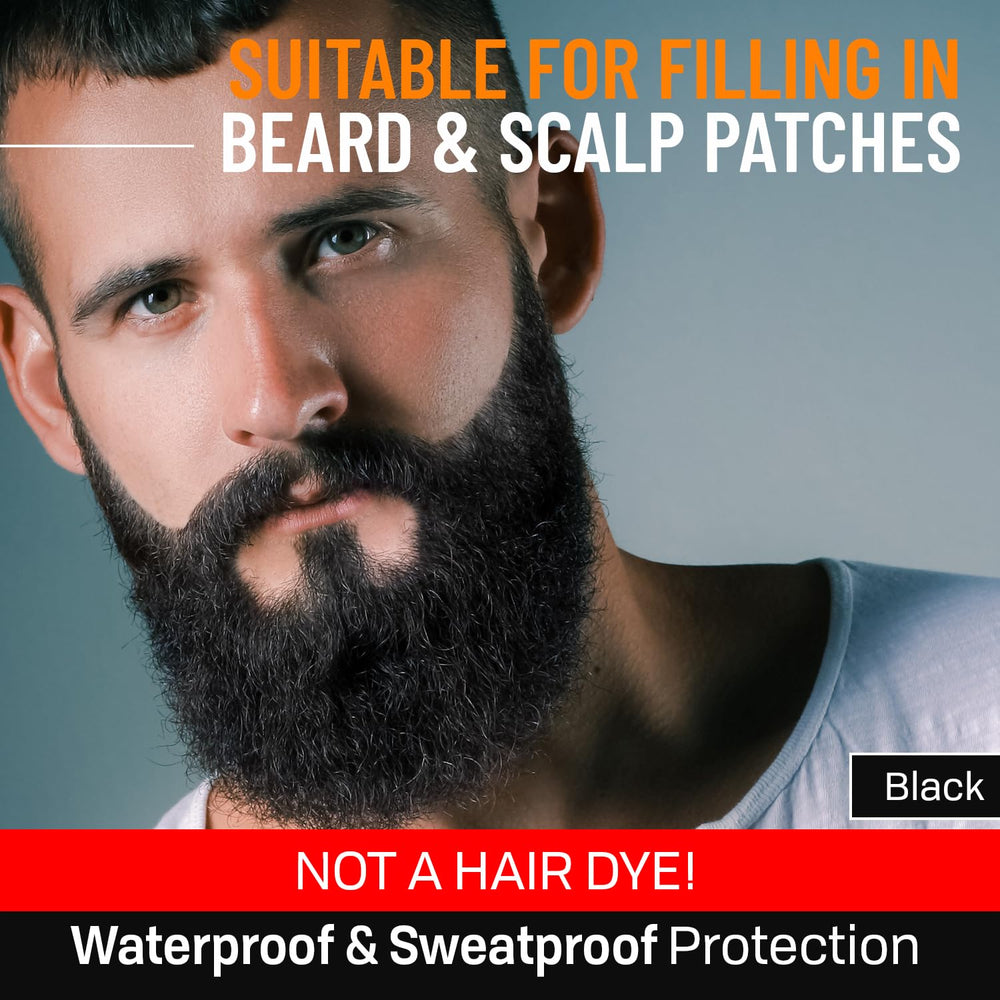 FOLLICLE BOOSTER Beard Pen waterproof test on skin confirms sweat-proof performance.