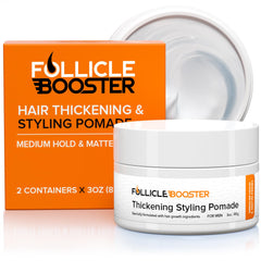 FOLLICLE BOOSTER bottle front showing a natural matte finish.