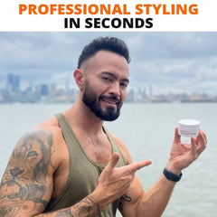 Follicle Booster pomade application demonstrates medium hold for a confident daily style