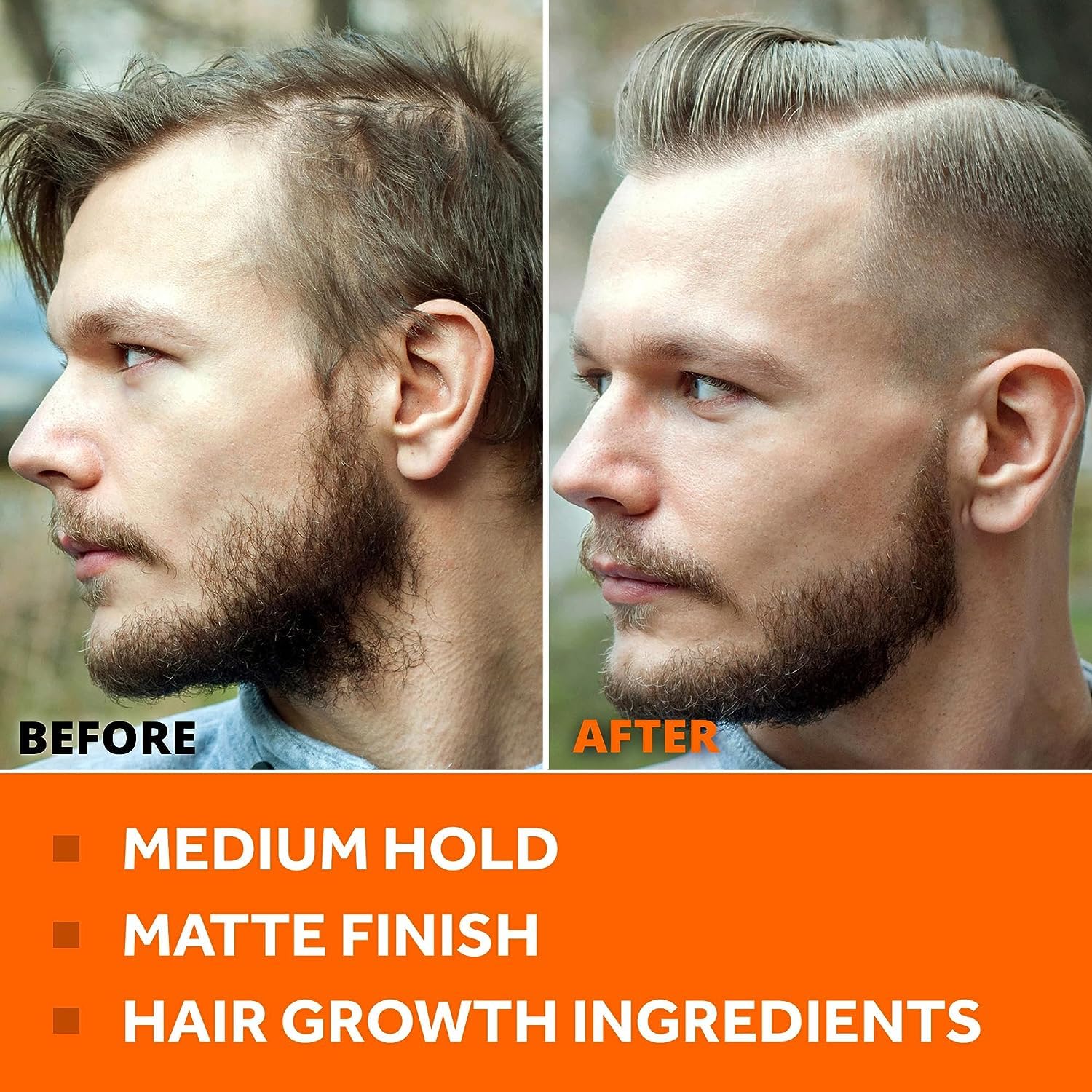 Follicle Booster pomade hair styling in action with matte finish look