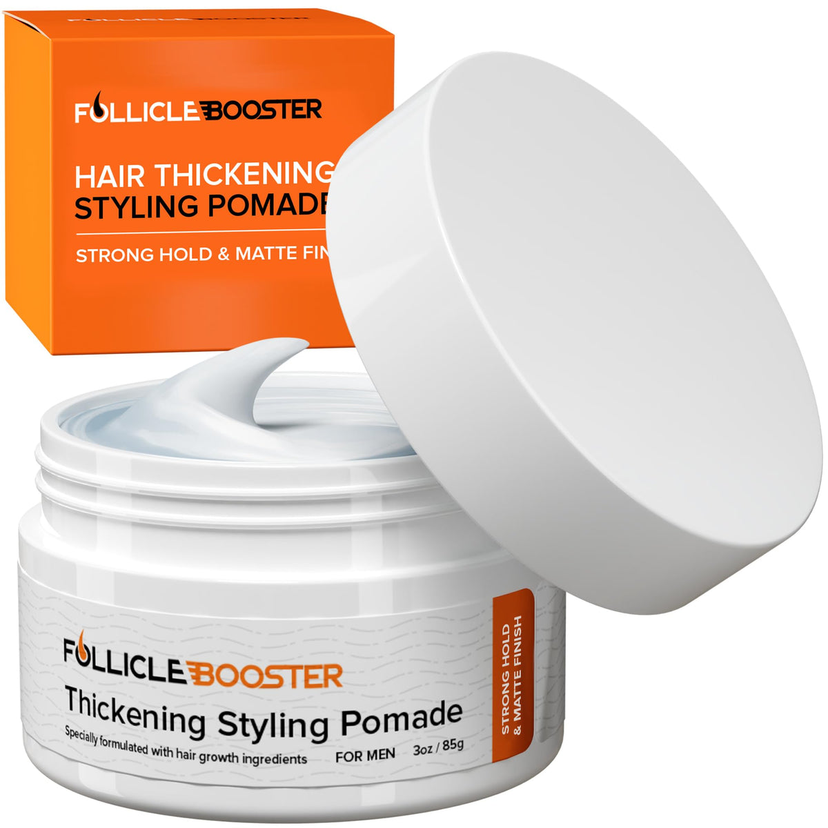 FOLLICLE BOOSTER thickening pomade application for fuller-looking hair