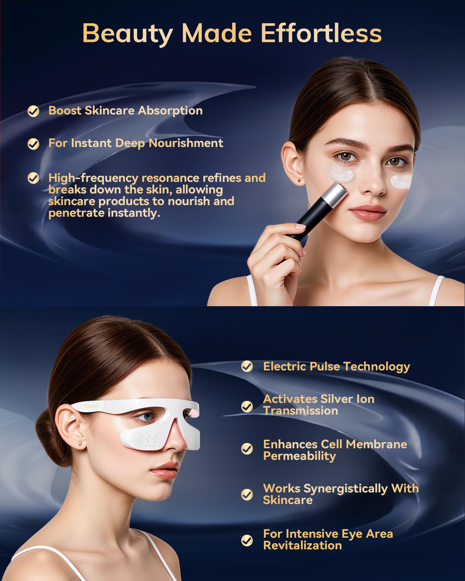 FOLOKE easy skincare routine with simple application and adjustable intensities