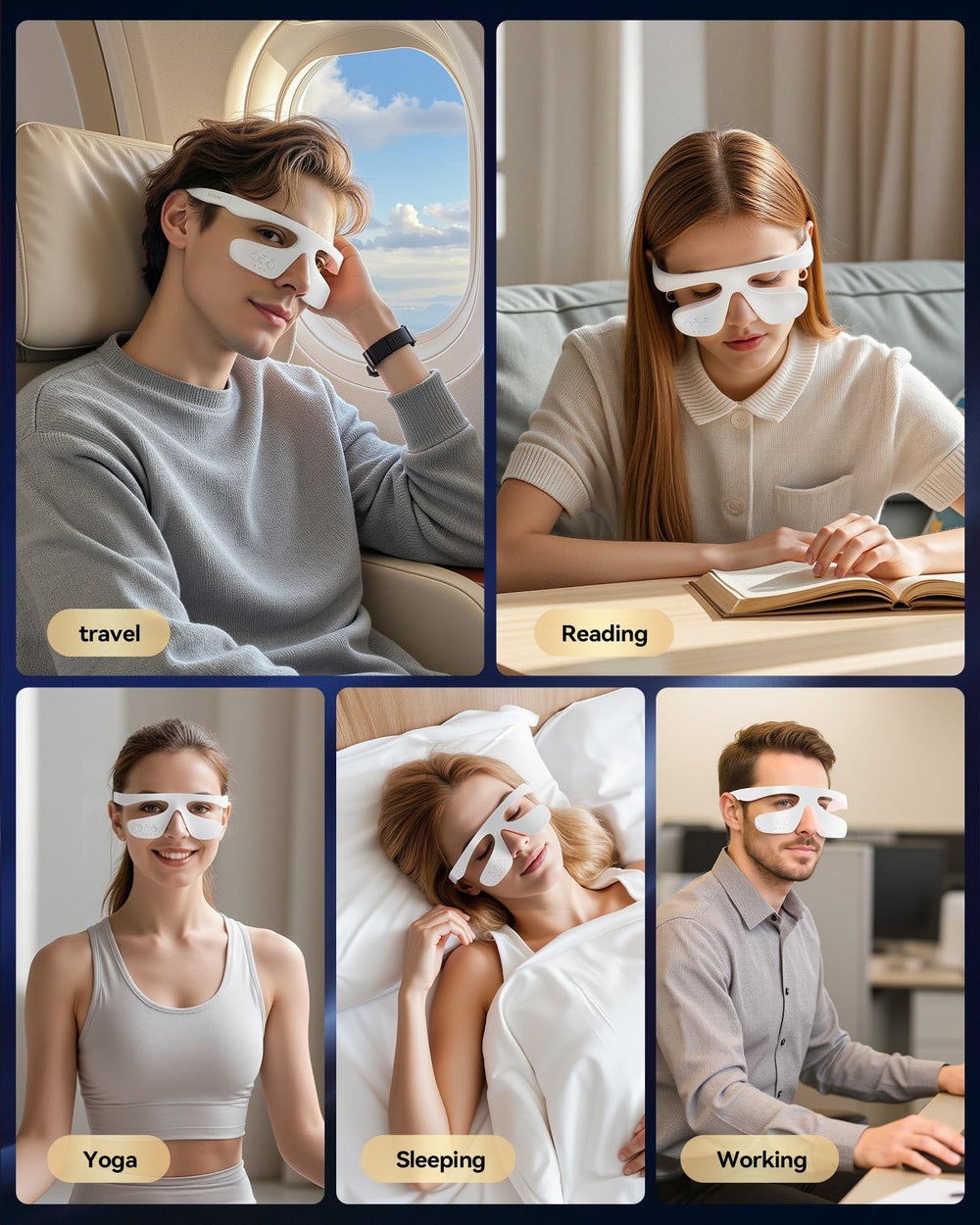 FOLOKE compact travel-ready red light glasses for on-the-go use