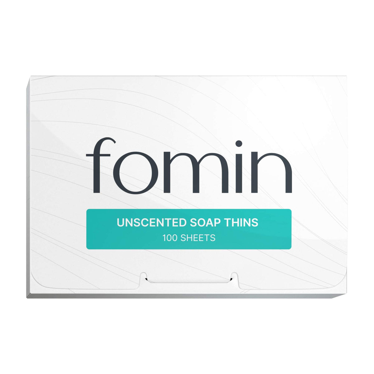 FOMIN antibacterial paper soap sheets 100-pack in a compact travel box, ideal for on-the-go hand washing.