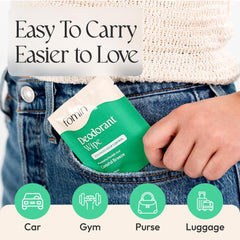 FOMIN plastic-free wipe packaging for sustainable on-the-go refresh.