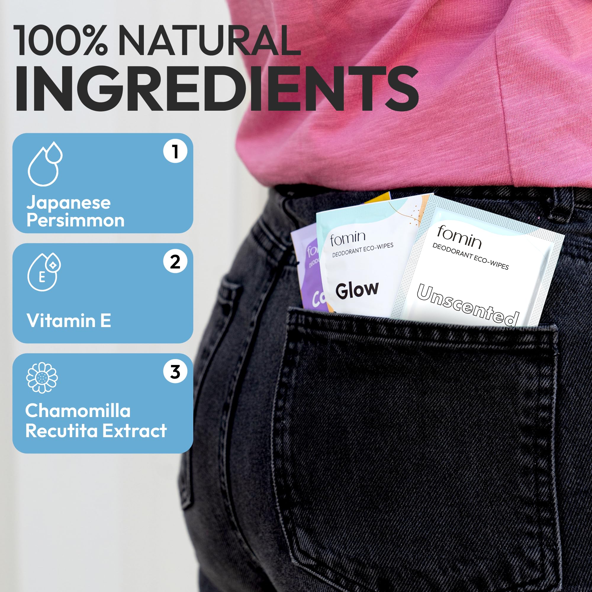 FOMIN wipes perfect for underarms or body refresh during travel