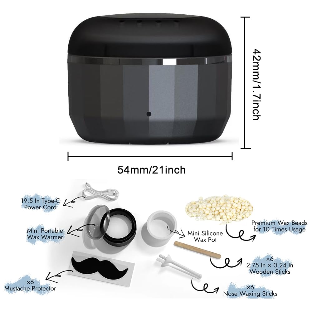 FONESO 3-in-1 kit covers nose, facial, and brow waxing
