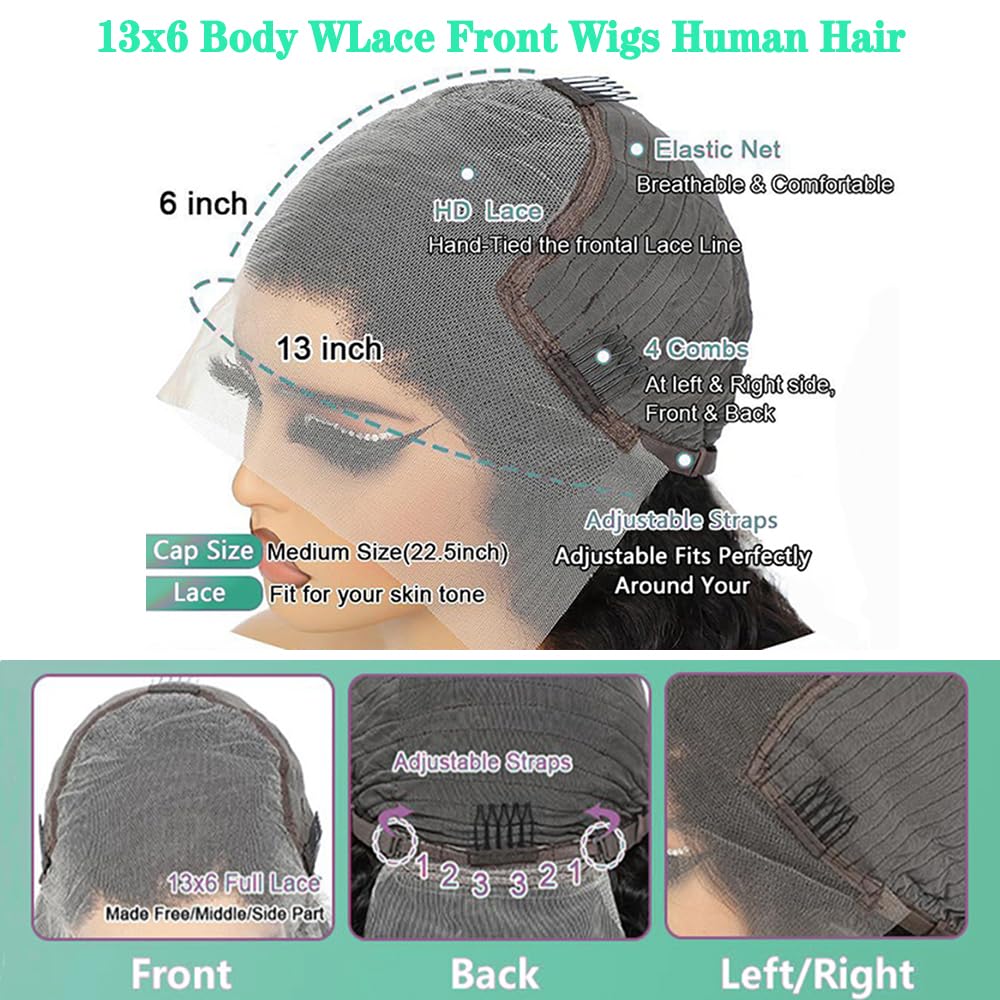 Fongly 13x6 transparent lace front for seamless scalp appearance and natural part