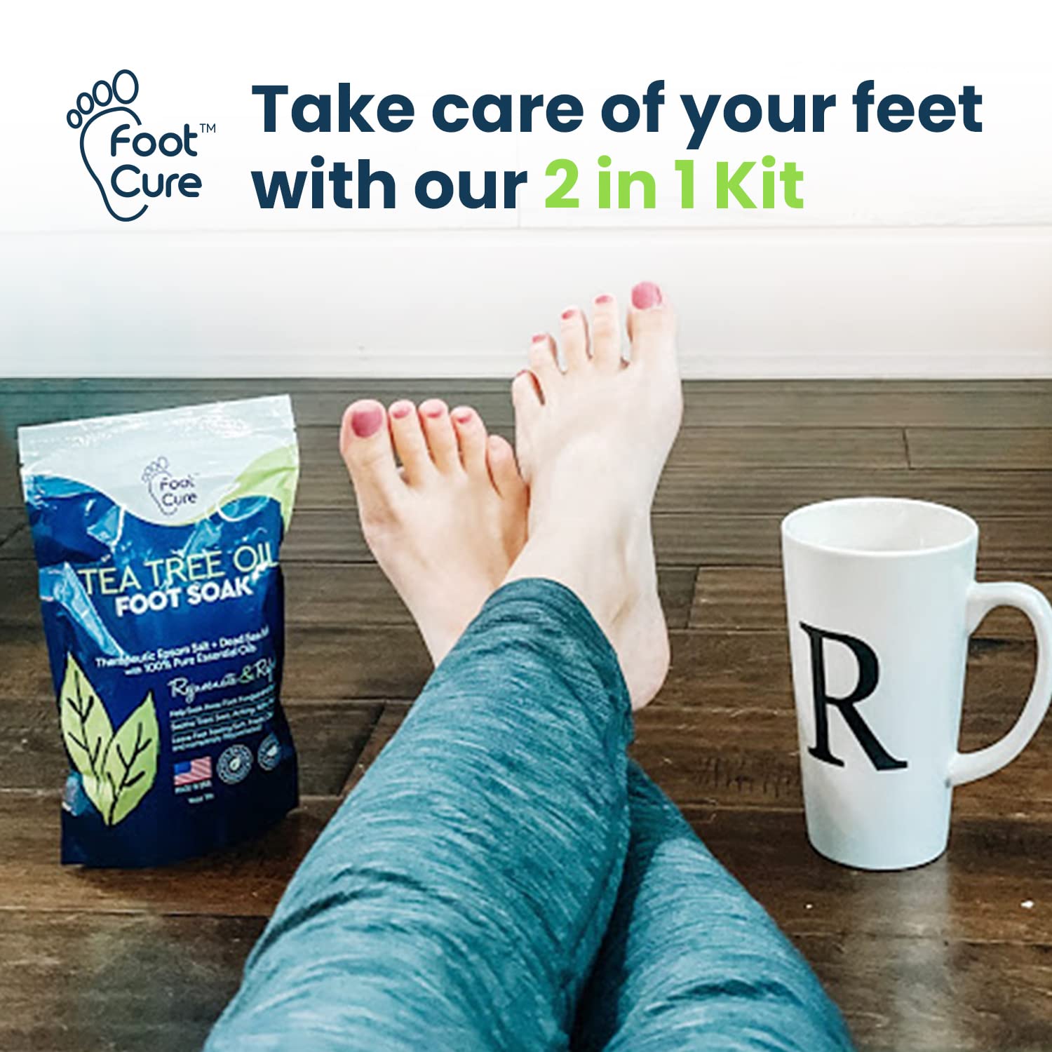 Foot Cure Glove-guided gel application on callused skin.