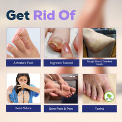 FOOT CURE spa-at-home setup suggests a luxurious foot care routine.