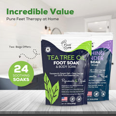 FOOT CURE Softened calluses demonstration after a relaxing soak.