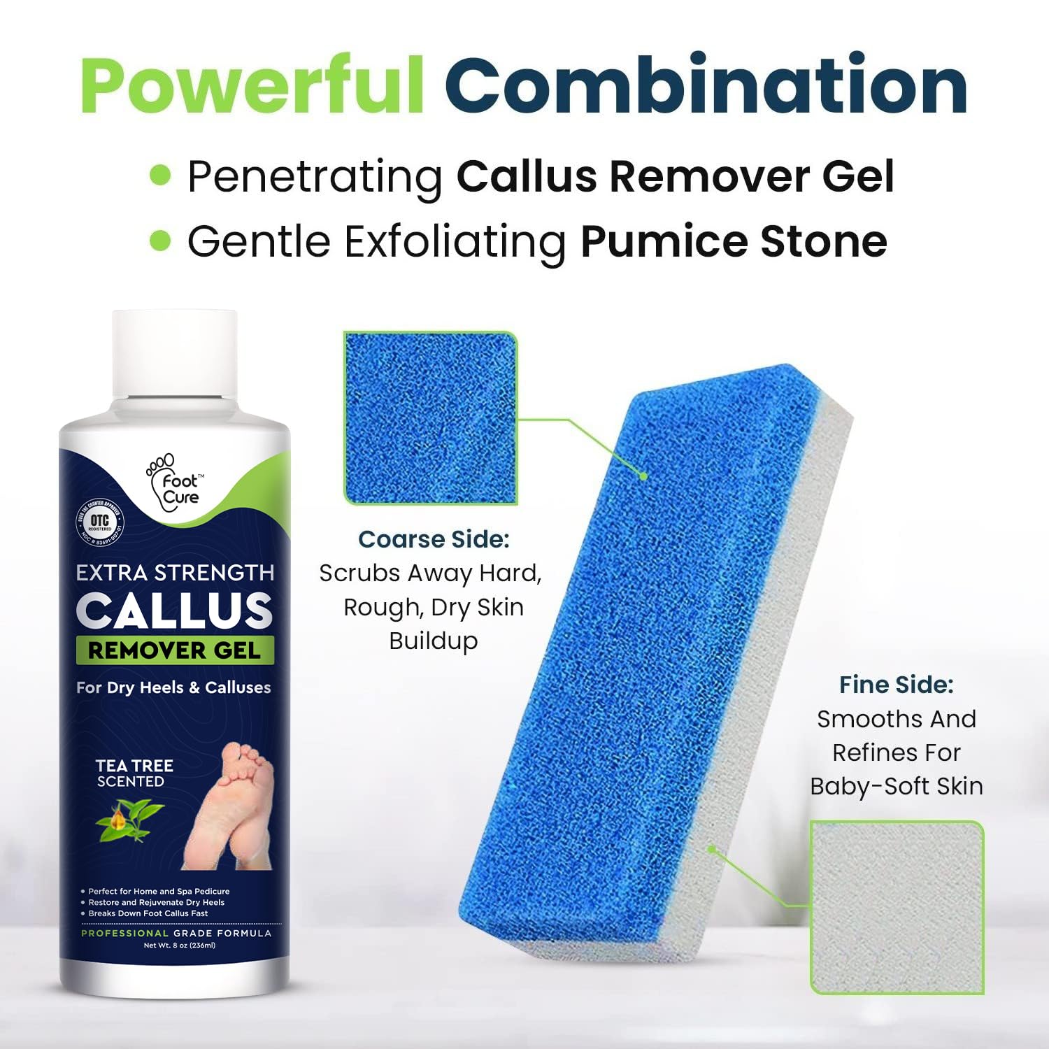Foot Cure softened skin after treatment reveals healthier feet