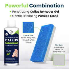 Foot Cure softened skin after treatment reveals healthier feet