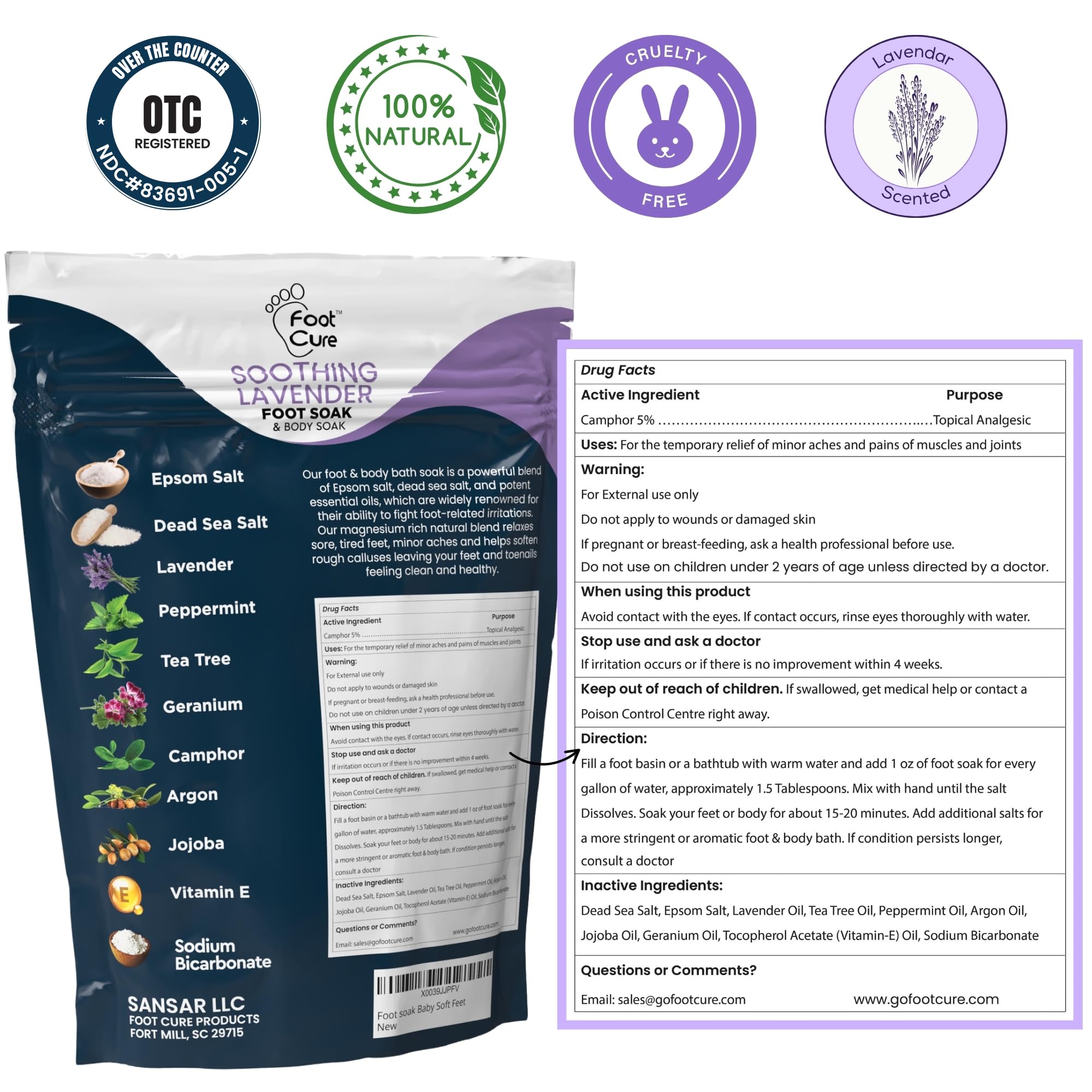 FOOT CURE smooths rough skin and calluses for healthier feet.
