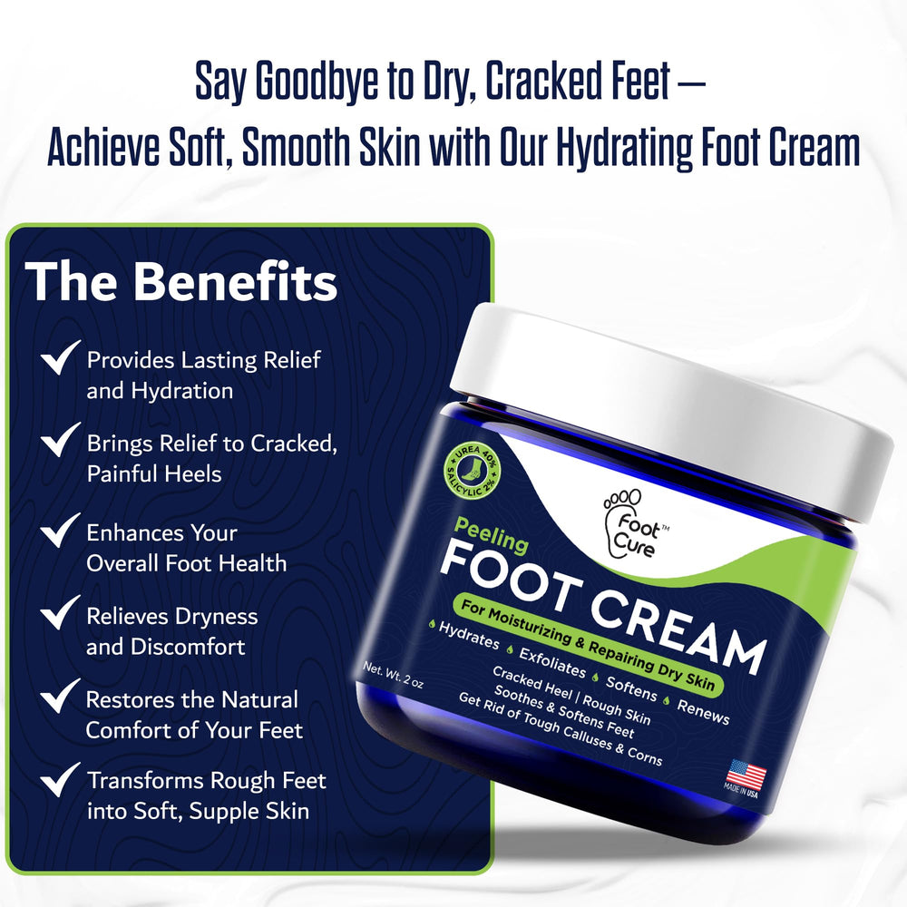 Applying FOOT CURE Tea Tree Oil Foot Cream to the feet for instant comfort.