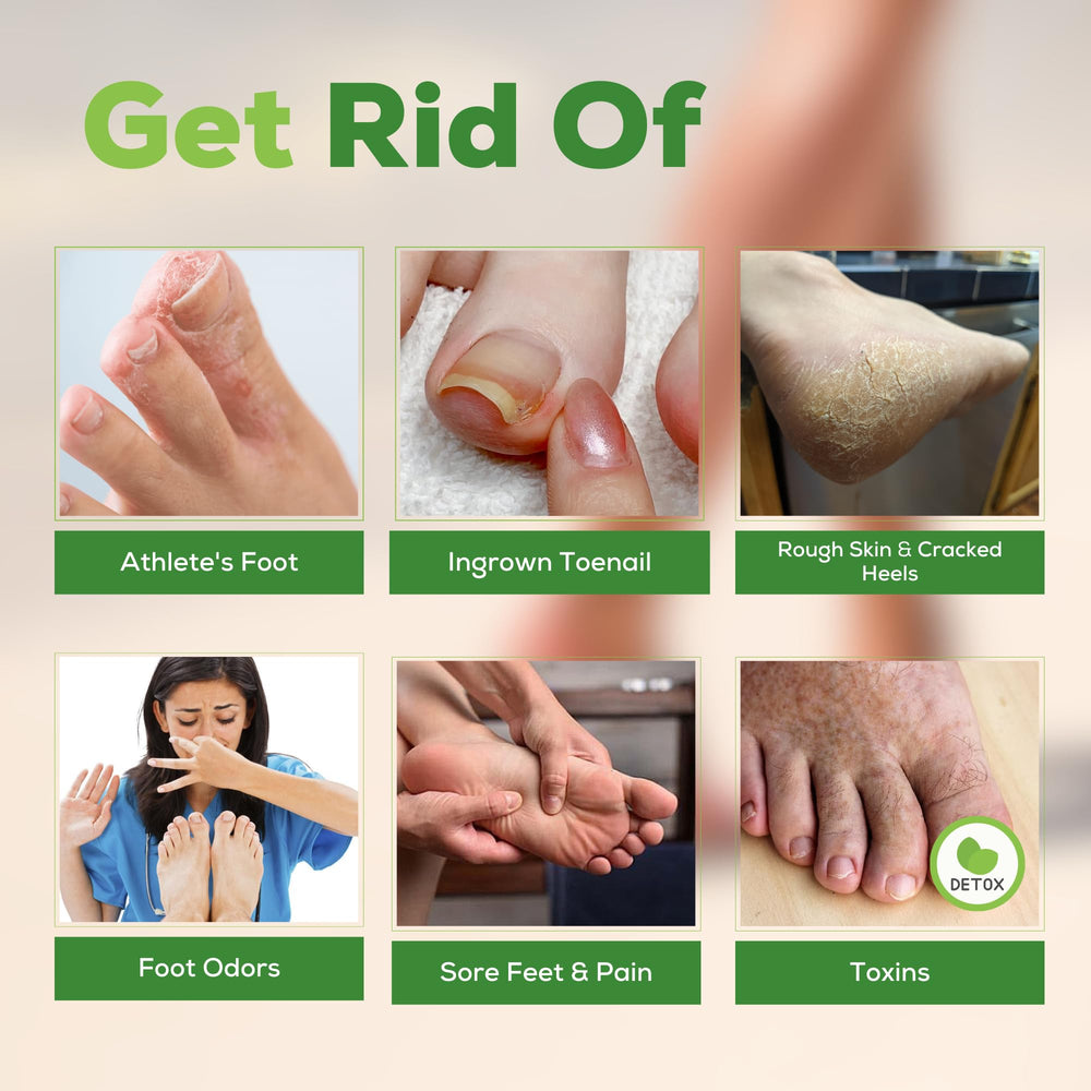 FOOT CURE ingredients blend highlighting natural oils and salts.