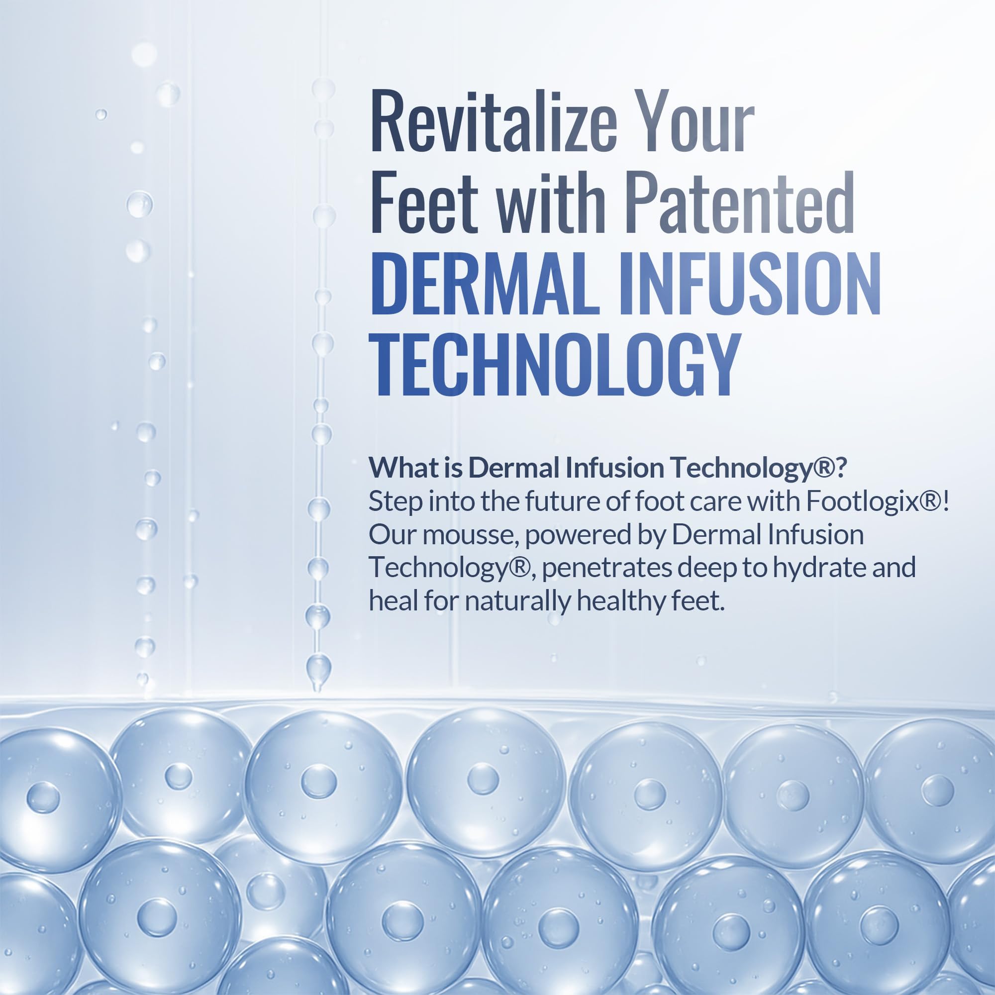 Footlogix Cracked Heel Formula White demonstrates transformation from dry to moisturized skin.