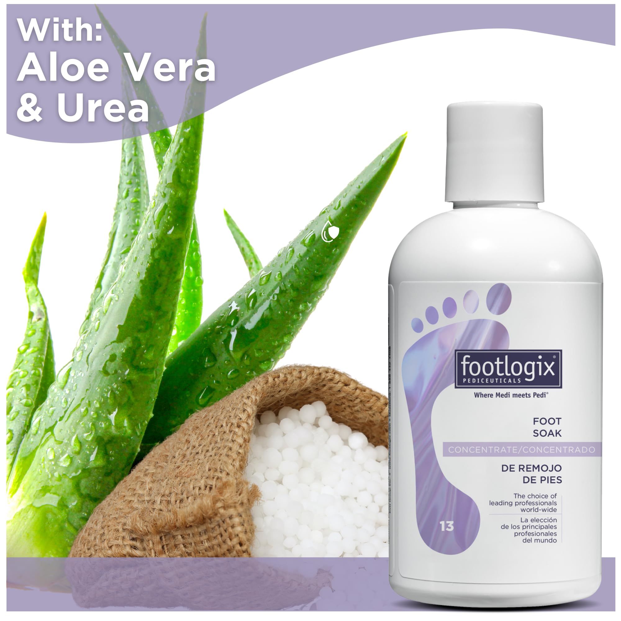 Footlogix Foot Soak Concentrate softening calluses during soak.