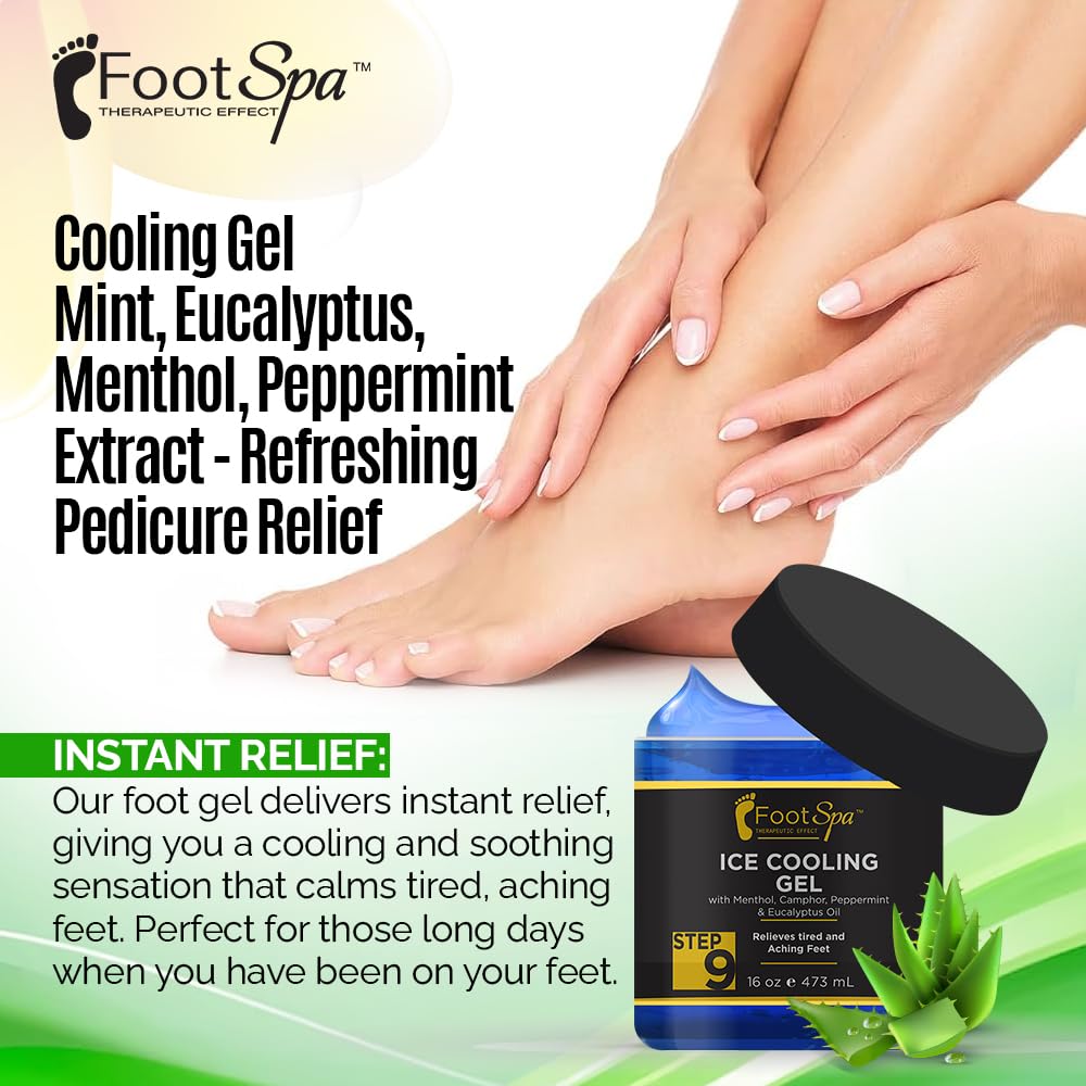 FootSpa bottle-pump shows convenient application for quick pedicure relief