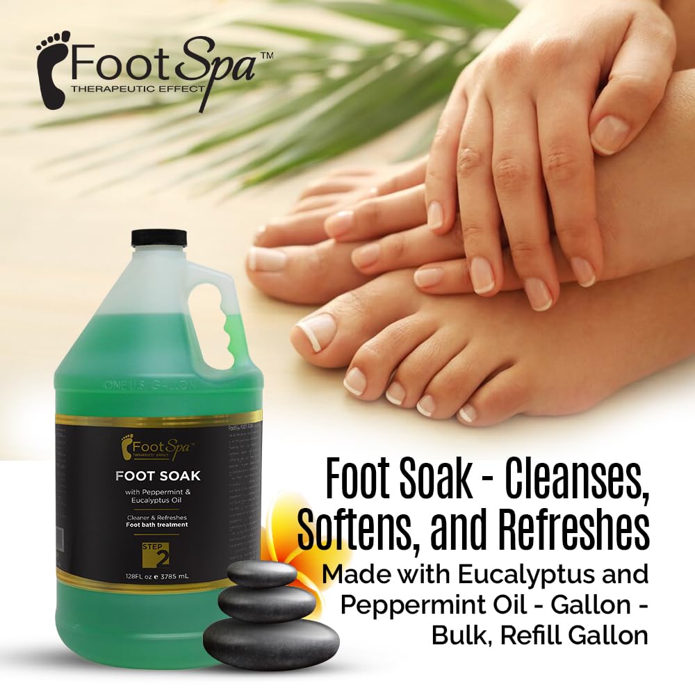 FootSpa foam-rich bath close-up showing cleansing lather for feet.