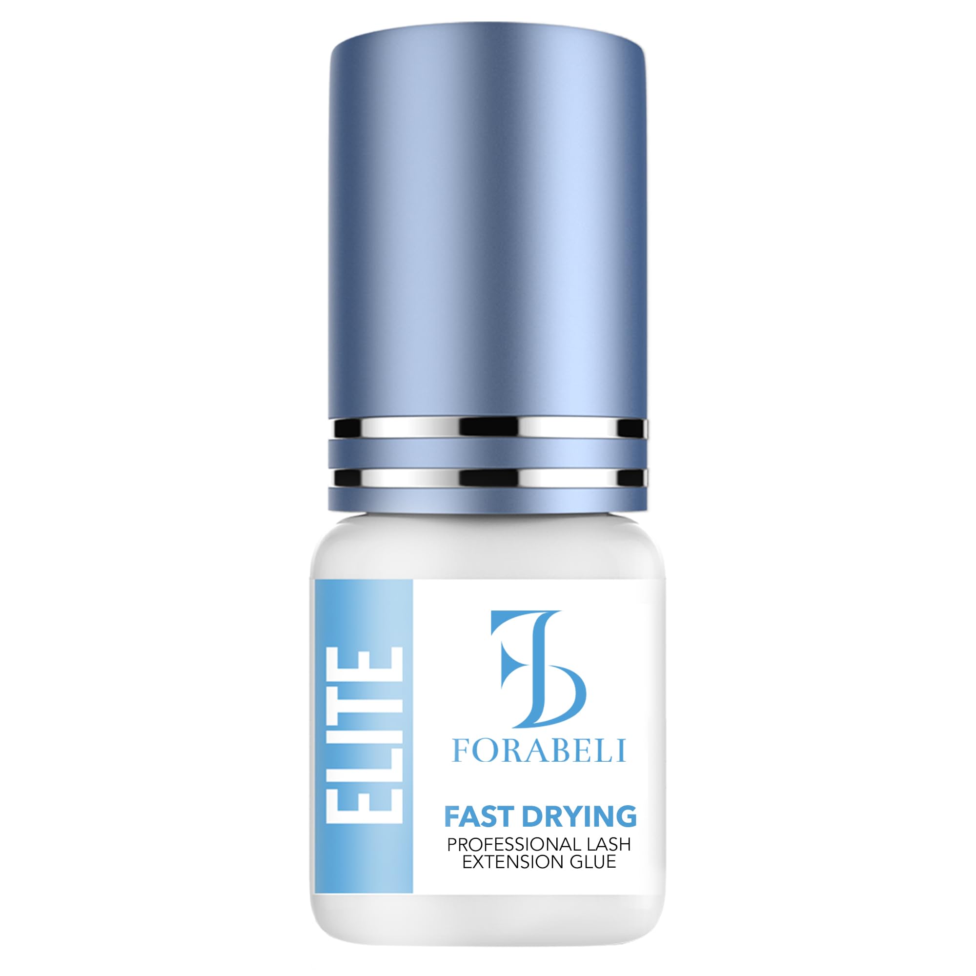 Forabeli Elite eyelash glue bottle shows ultra-fast dry time for precise application