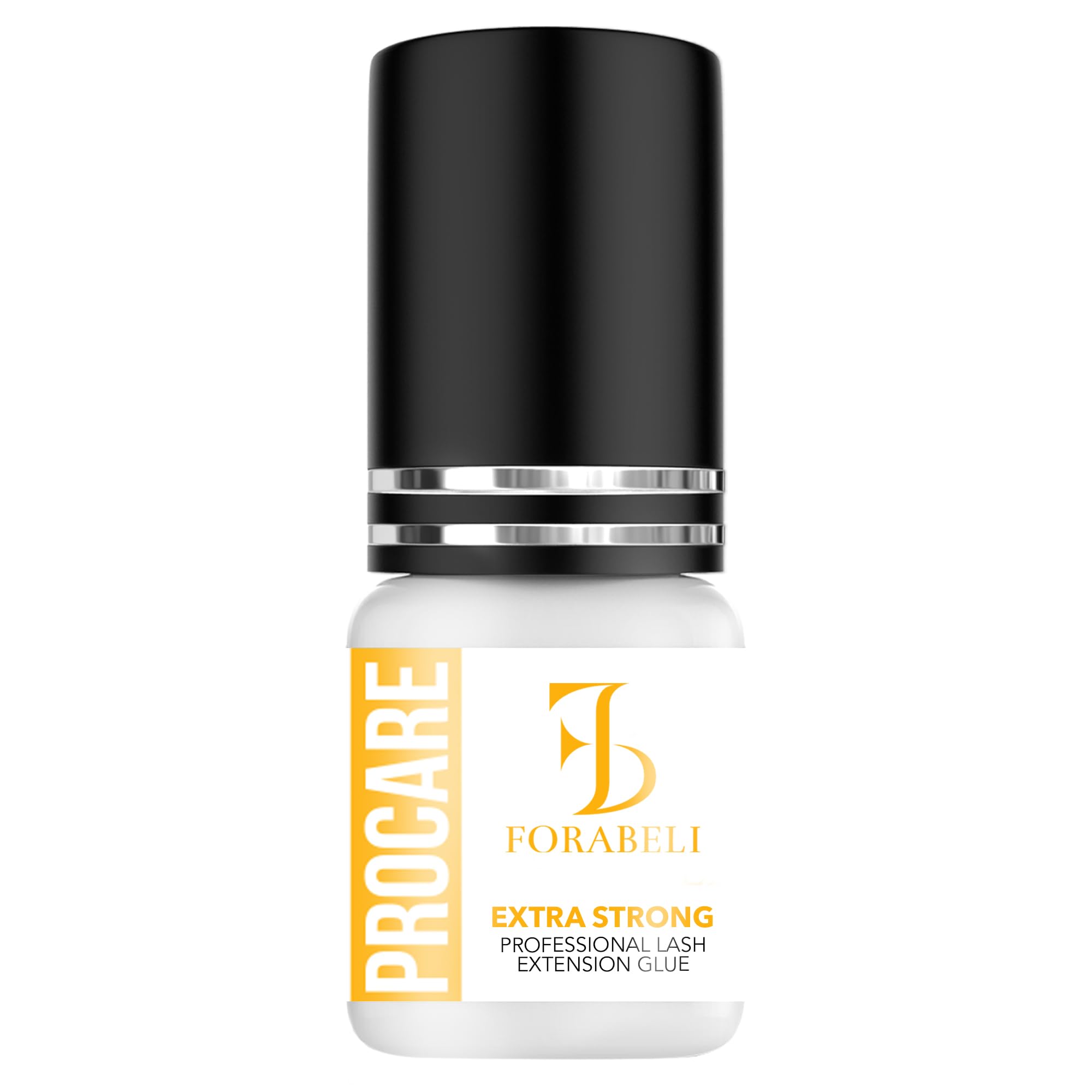 Forabeli Pro Care eyelash extension glue bottle ready for precise professional application.