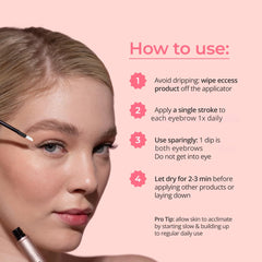 ForChics Brow Growth Serum before and after visuals