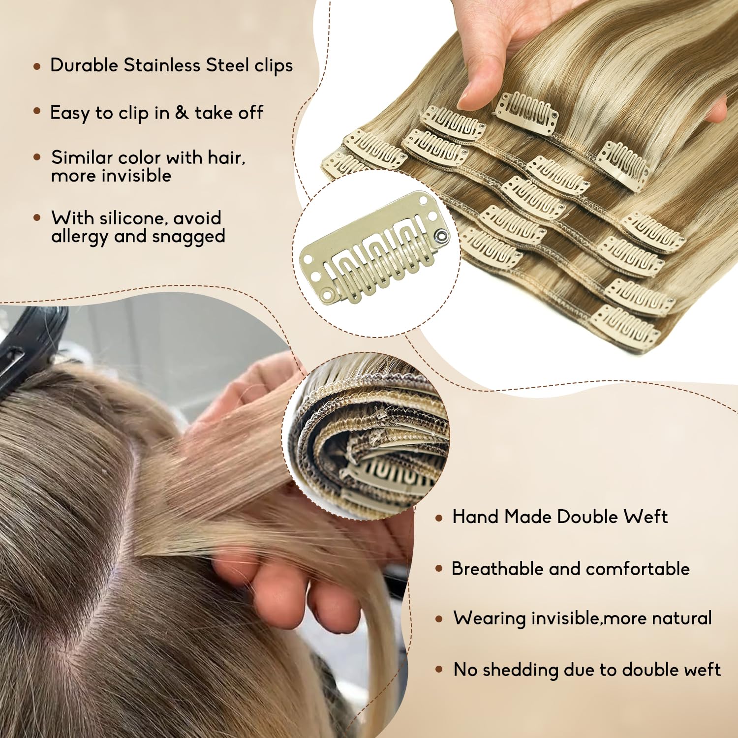 Forede balayage blonde color option blends with natural highlights.
