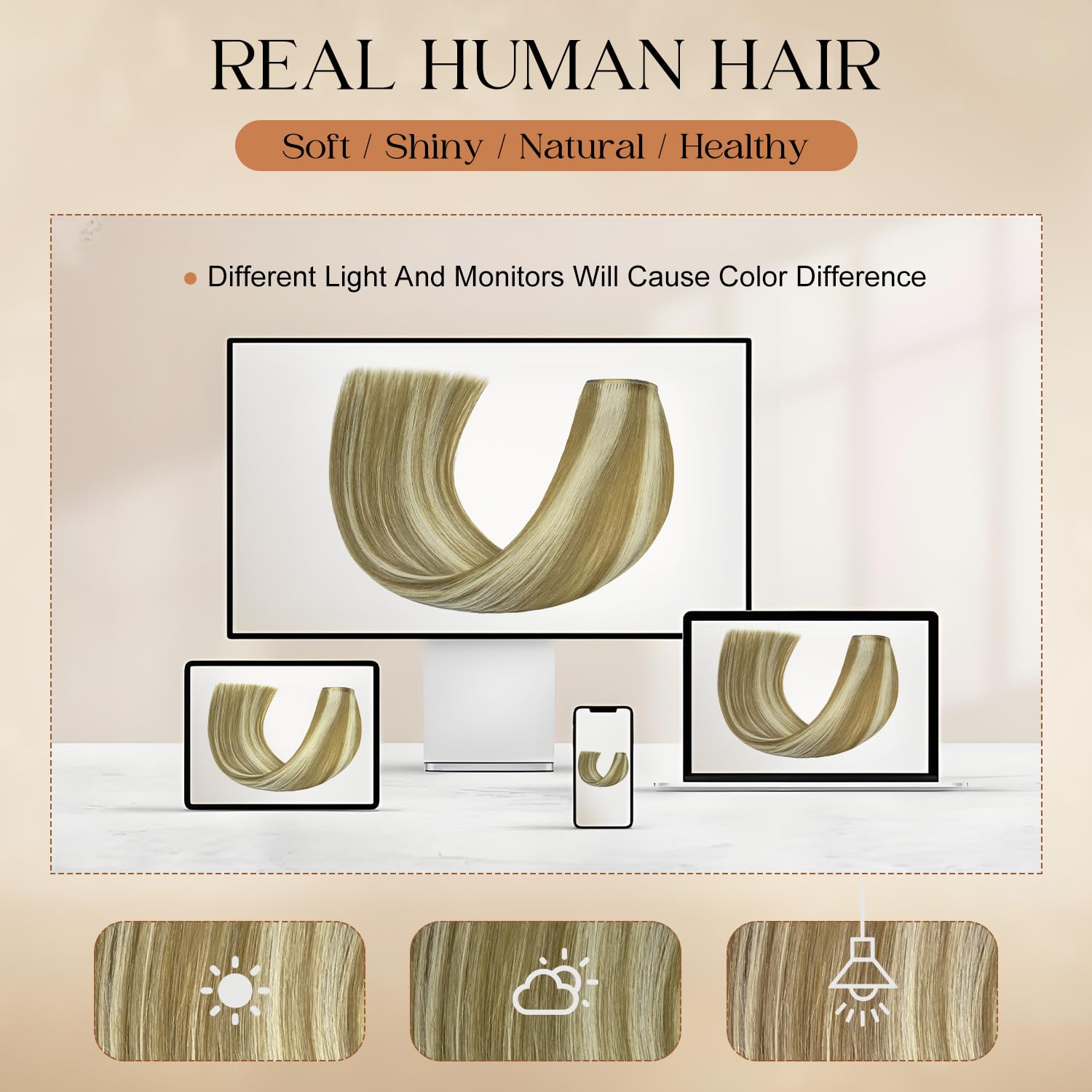 Forede clip-in extensions enable easy at-home styling.