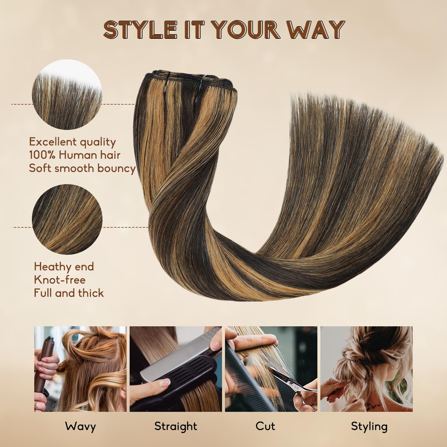 Forede at-home styling clip-ins enable quick updates without salon visits.