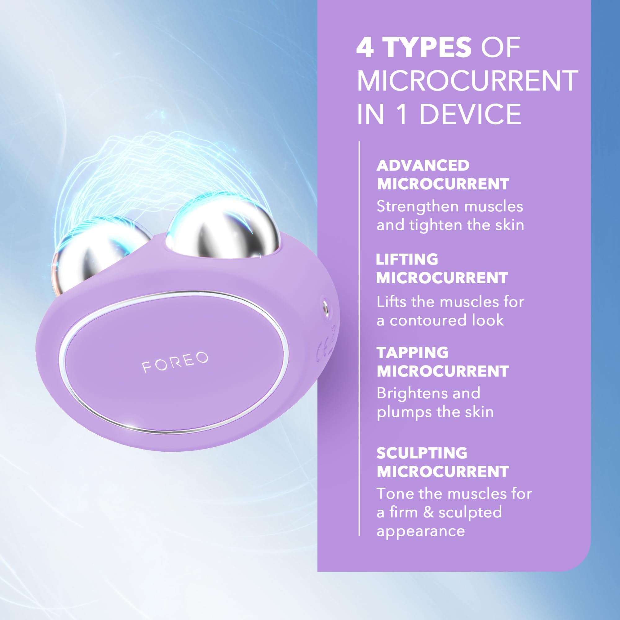 FOREO Bear 2 advanced microcurrent modes for customizable facial results.