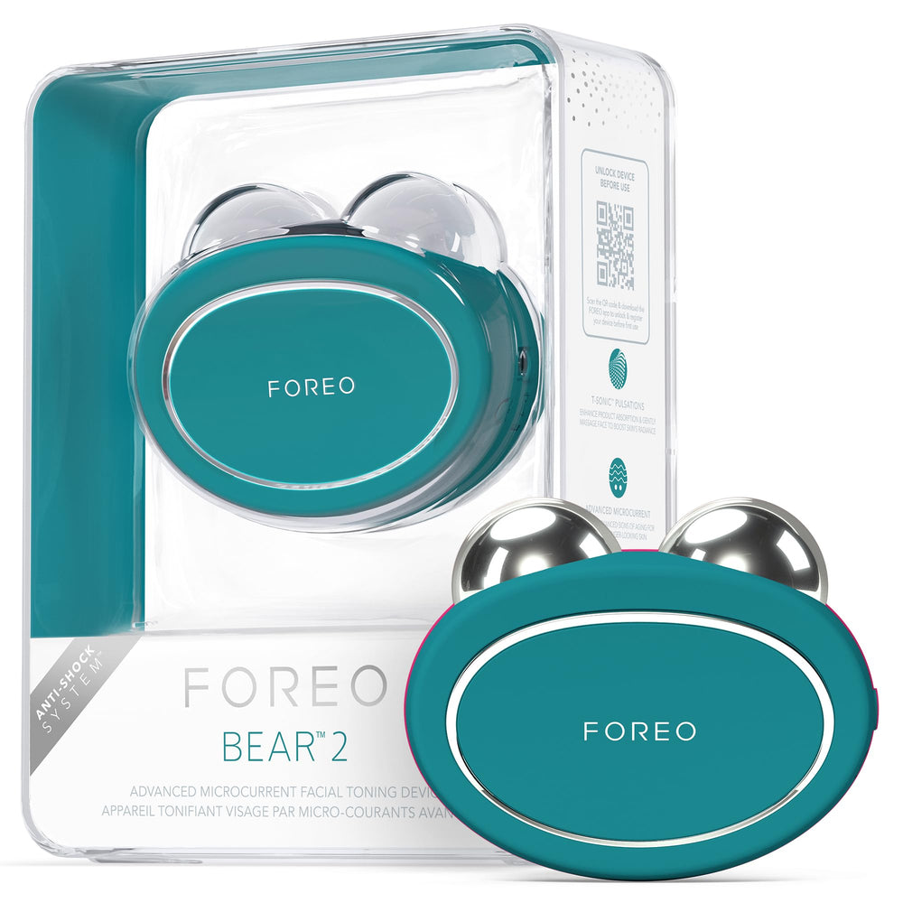 FOREO Bear 2 front view shows compact design for easy at-home use.