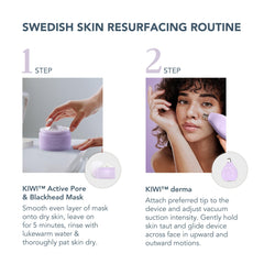FOREO KIWI blackhead vacuum suction cleanses pores for smoother skin