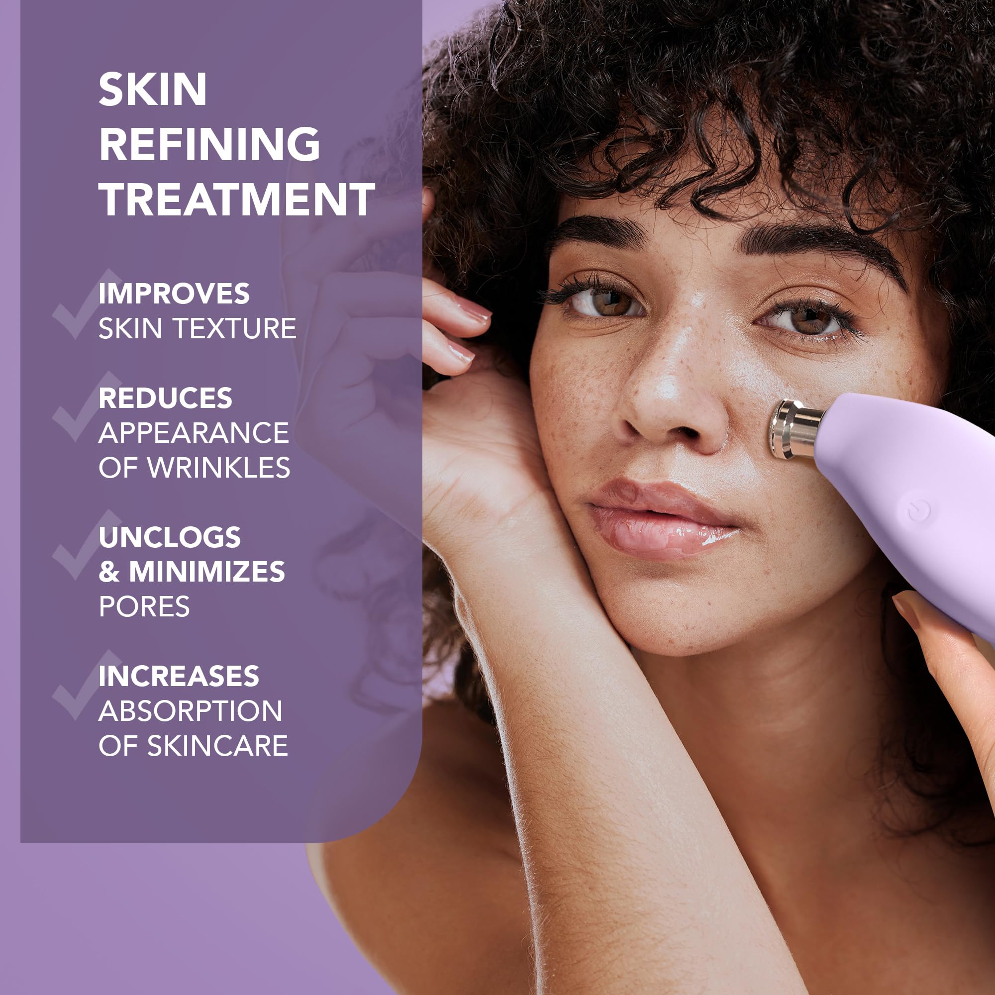 FOREO KIWI microdermabrasion tool exfoliating gently for better texture.