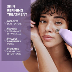 FOREO KIWI microdermabrasion tool exfoliating gently for better texture.
